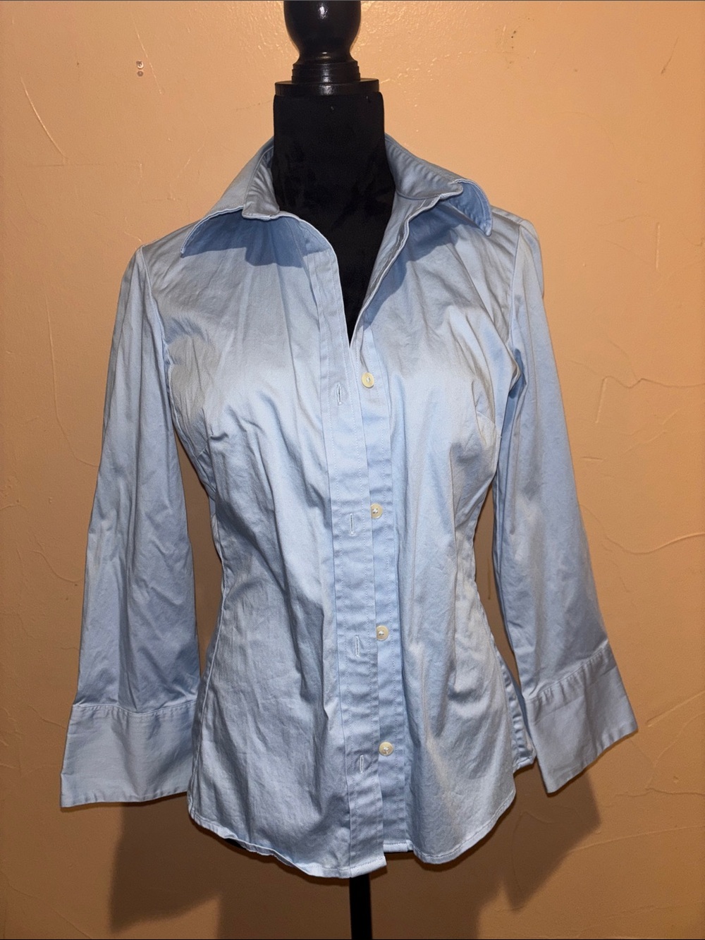 Banana Republic Light Blue Button-Down Collared Women's Shirt